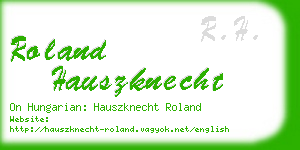 roland hauszknecht business card